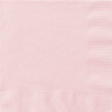 Kis szalvéta világos rózsaszín 25cm 20db