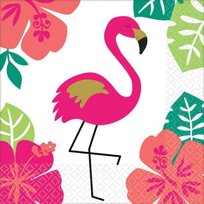 Kis szalvéta Flamingó 25cm 16db