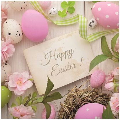 Szalvéta Húsvéti tojások Happy Easter 33cm 20db
