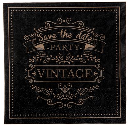 Szalvéta Party Vintage 16x16cm 20db