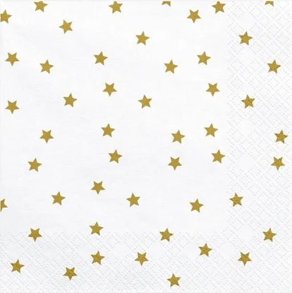 Szalvéta arany csillagok 33cm 20db