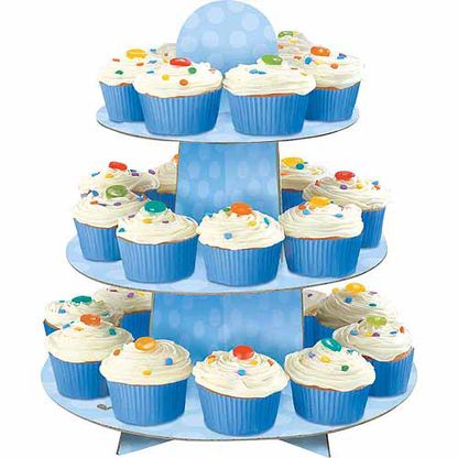 Cupcake és muffin állvány kék 34cm