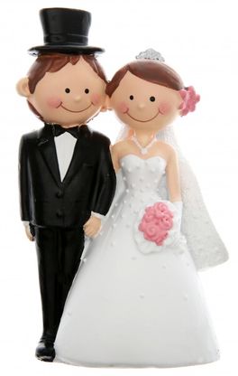 Nászpár tortára Fiatal házasok 5,5x10cm