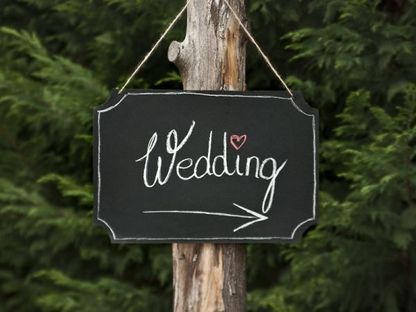 Esküvői tábla fekete 45x30cm