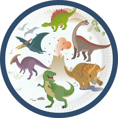 Kistányér Dinoszauruszok 17,7cm 8db