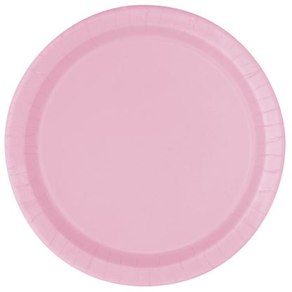 Tányér világos rózsaszín 22cm 8db