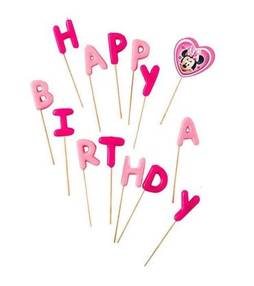 Tortagyertyák Minnie Happy Birthday 13db