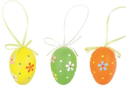 Színes húsvéti tojások virágokkal 4cm 12db