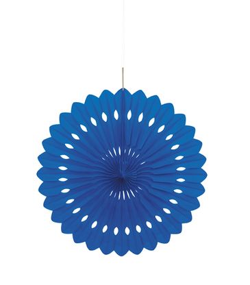 Legyező dekoráció kék 41cm