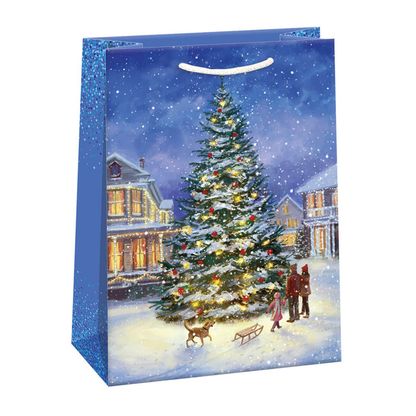Karácsonyi ajándéktáska Karácsonyfa 34,5x48cm