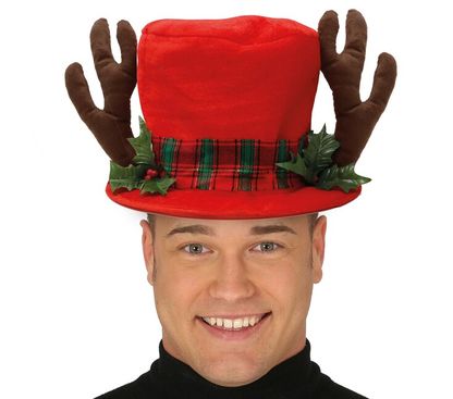 karácsonyi kalap piros rénszarvas