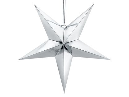 Függődekoráció nagy Ezüst csillag 70cm