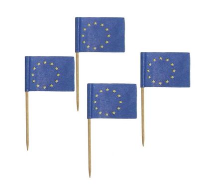 Parti pálcikák zászlócskák EU 6,8cm 144db