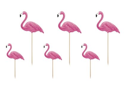 Beszúrható dekoráció Flamingók 6db